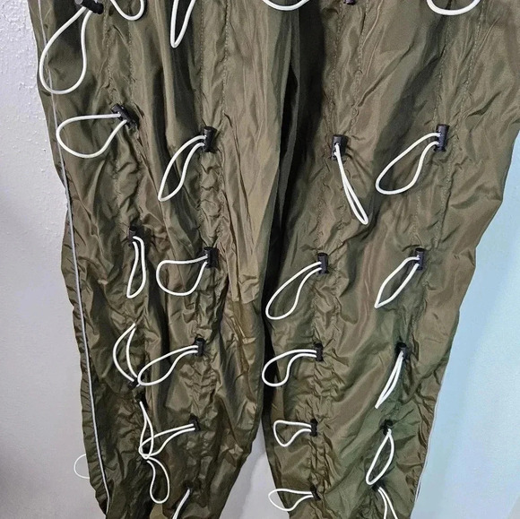 URKOOL Bungee Cord Drawstring Pants Olive - Picture 4 of 13